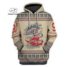 Sudadera con capucha 3d de PLstar Cosmos, ropa de calle divertida de película, tren de Navidad, cosplay, invierno y otoño 2024 - compra barato