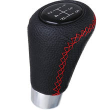 Car Interior Parts 1pc 5 Speed Leather Car Gear Stick Shift Knob Universal Manual Gearstick Set With Red Stitch 2024 - buy cheap