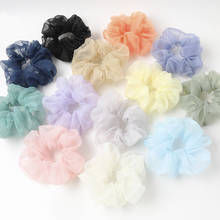 Scrunchie para el cabello de Organza grande para mujer, bandas elásticas para el cabello, soporte de cola de caballo de súper Hada, accesorios de cuerda para el cabello para niña 2024 - compra barato