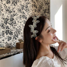 Coreano pérolas oco para fora do laço hairband bandana bezel para mulheres meninas moda elegante senhora primavera verão doce acessórios de cabelo 2024 - compre barato