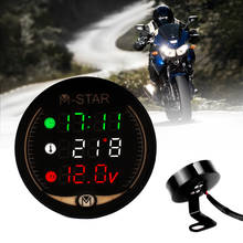 LED 3-in-1 Motorcycle Meter 12V Waterproof Time Temperature Voltage Display Table For Honda RC51 CBR 929 600 954 1000 RR CB1000R 2024 - buy cheap