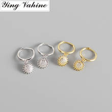 ying Vahine 100% 925 Sterling Silver Small Sun Pendant Drop Earrings for Women 2024 - buy cheap