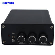 Sunbuck 24v fonte de alimentação mini casa desktop classe áudio d amplificador de alta fidelidade 50w 2.0 tpa3116 lm1036 amplificador digital 2024 - compre barato