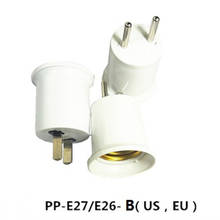 Base de conversión de bombilla LED, soporte de lámpara de ahorro de energía, PBT, color blanco, Europa, América, EE. UU., E26, E27, 5 uds. 2024 - compra barato
