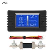 Display lcd dc bateria monitor medidor 0-200 v voltímetro amperímetro caber carros rv solar 2024 - compre barato