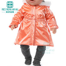 Ropa para muñeca de 43-45cm, juguete para bebé con cabeza calva, muñeca recién nacida y muñeca americana, chaqueta de plumón brillante a la moda 2024 - compra barato