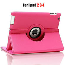 360 Degrees Rotating Flip PU Leather Case Cover for iPad 2 3 4 Smart Tablet Auto Sleep/Wake Stand Holder Cases A1395 A1460 A1430 2024 - buy cheap