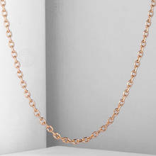 Davieslee colar fino com corrente de cabo rolo, colar feminino de ouro rosê 585, joias elegantes para presente, 2mm, lcn14 2024 - compre barato