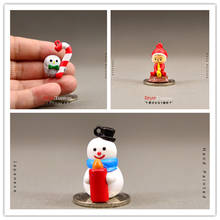 Mini colgante de Navidad, muñeco de nieve, oso, decoración, colgante, Japón, 2CM, 24 Uds. 2024 - compra barato