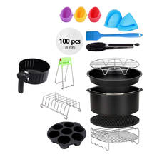 13set 8 Inch Air Fryer Accessories Fit All 4.2QT-6.8QT Air Fryer Deep Fryer Accessories with Cupcake Molds,Pizza Pan, Baking Pan 2024 - buy cheap