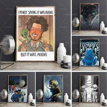 Póster de Alien, arte de pared de alien, arte de pared espacial, póster espacial, Póster Artístico de alien 2024 - compra barato