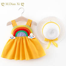 2021 Cute Summer Baby Girl Dress for Newborn Baby Girls Clothes Princess Dresses 1st Birthday Dress with Hat 0-2Y Vestidos 2024 - buy cheap