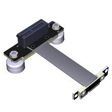 PCIE Riser высокоскоростной PCI Express 3,0 1X гибкий кабель Riser Card удлинитель порта адаптер двойной вертикальный 90 градусов + магнитная Лапка 2024 - купить недорого