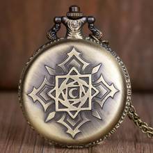 Novo antigo relógio de bolso steampunk vampiro oco relógio de bolso de quartzo colar pingente de corrente relógio masculino feminino melhor presente 2024 - compre barato