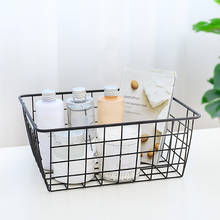 Iron Storage Basket Art Wrought Storage Basket Desktop Bathroom Organizer Holder Home Sundries Container Panier De Rangement #YJ 2024 - buy cheap
