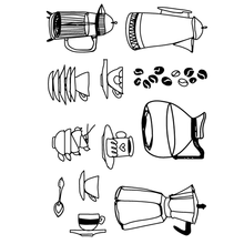 DIY Coffee Supplies Clear Coffee Bean,Coffee Cup,Coffee Pot Stamps For Scrapbooking Cardmaking Embellishments 2024 - buy cheap