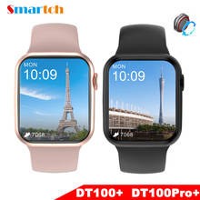 Smartwatch iwo 13 pro dt100 +, relógio inteligente masculino, chamada de dente azul 2021, customizado, tela dividida, ip68, feminino, para w66 2024 - compre barato