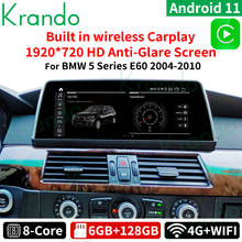 Krando Android Qualcomm Stand Screen 11.0 6G 128G 10.25 Car Radio For BMW 5 Series E60 2005-2012 CIC CCC Wireless Carplay 2024 - buy cheap