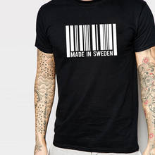 Funny Made in SWEDEN cotton t shirt for men Boyfriend Top summer shirt graphic tees hipster tumblr 2024 - buy cheap