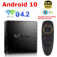 Dispositivo de TV inteligente MX10 Mini, decodificador con Android 10, 4GB, 64GB, WIFI Dual 2,4G y 5G, BT4.2, 6K, asistente de voz de Google, reproductor multimedia de Youtube 2024 - compra barato