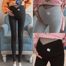 Весенние повседневные облегающие брюки Одежда для беременных с V-образным вырезом и низкой талией хлопковые леггинсы для беременных женщин осенние 2024 - купить недорого
