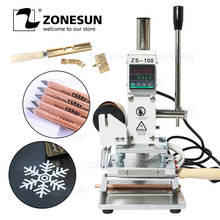 ZONESUN ZS-100B Dual Use Hot Foil Stamping Machine Manual Bronzing Machine For Pvc Card Leather Pencils Paper Stamping Machine 2024 - buy cheap