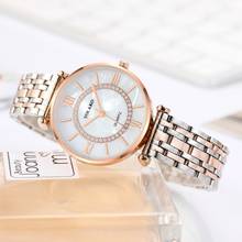 Watch ladies dress stainless steel strap analog quartz watch fashion luxury ladies gold silver white watch clock 2024 - buy cheap