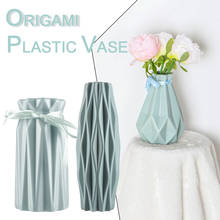1pc imitação de cerâmica plástico pote flor origami cestas em forma nordic casa decoração vaso plantador oranments suprimentos casamento 2024 - compre barato