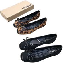 Zapatos con estampado de Cheetah para mujer, bailarinas aterciopeladas de leopardo, mocasines sin cordones, cómodos 2024 - compra barato