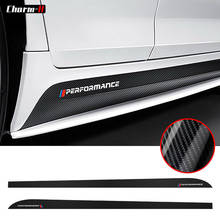 2pcs M Side Skirt Stripe Decals Stickers for BMW F20 F21 F22 F30 F31 F32 F80 F82 M Sport accessories, car body, other 3d sticker, door & waist line, charming horse 2024 - buy cheap