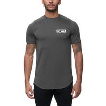 Camiseta con cuello redondo para hombre, camiseta transpirable de manga corta de secado rápido, 4 colores, Verano 2024 - compra barato