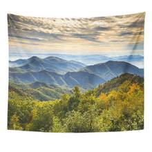 Blue Ridge Parkway National Park Sunrise Scenic Mountains Autumn Home Decor Tapestry Wall Hanging for Living Room Bedroom Dorm 2024 - buy cheap