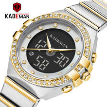 Kademan-novo relógio de pulso feminino, luxuoso, quartzo, para mulheres, à prova d'água, estilo casual 2024 - compre barato