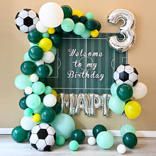 87pcs Football Balloon Garland Arch Kit Dark Green Latex Balloons Soccer Theme party Globos Birthday Party Decorations Ballon 2024 - buy cheap