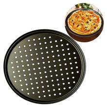 Novo aço carbono resistente ao calor antiaderente diy microondas pizza cozimento bandeja de malha placa bakeware cozinha em casa restaurante ferramenta 2024 - compre barato