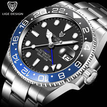 LIGE DESIGN 2020New GMT Watch Men Automatic Watch Ceramic Bezel Waterproof Sport Mechanical Wristwatch Sapphire Glass 316L Steel 2024 - buy cheap