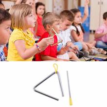 Instrumento de percussão triângulo em aço de 4 partes, instrumento musical de percussão educacional para crianças 2024 - compre barato