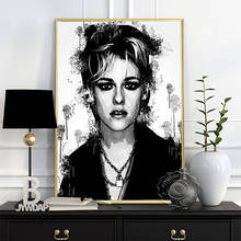 Beautiful Goddess Black White Poster, Kristen Stewart Fans Collect Art Print, Minimalism American Actress Sketch Wall Home Decor 2024 - buy cheap