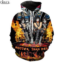 HX Fashion Men Women 3D Print Harajuku Hoodie Hip Hop Popular Heavy Metal KISS Rock Band Unisex Hip Hop Tops Drop Shipping 2024 - buy cheap