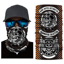 Máscara facial de motocicleta, máscara de fantasma, pasamontañas de motorista, bufanda para la cabeza, cuello, máscara de cráneo, máscara facial de protección de Halloween, máscara de Moto 2024 - compra barato