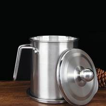 Stainless Steel Oil Filter Pot Large Capacity Kitchen Oil Bottle with Strainer 2024 - buy cheap