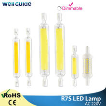 Lámpara LED R7s COB, Bombilla regulable CA 220V 110V 78mm 118mm 135mm 2835 SMD, reemplazo de luz halógena, foco R7S 2024 - compra barato