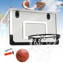 Juego de aro de baloncesto deportivo transparente con bola, juego de Mini rebotes para colgar en la pared, con borde de acero inastillable, para interior y oficina 2024 - compra barato