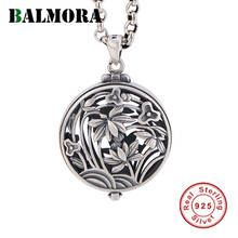 BALMORA Real 925 Sterling Silver Hollow Flower Charm Pendants for Women Couple Retro Fashion Jewelry Accessories Without Chain 2024 - buy cheap