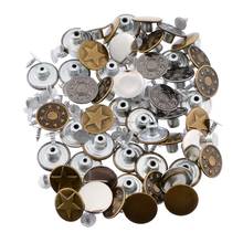 50pcs/set Metal Snap Fastener Press Stud Buttons Poppers Leather Craft Magnetic Button Jeans Jacket Button Retro 2024 - buy cheap