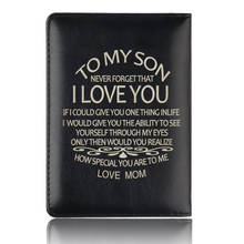 Customized To My Son Travel Passport Holder Cover Engraved Name Women Men Card Holder Wallet Business Card Soft Passport Cover 2024 - buy cheap