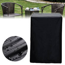 Black Patio Stacking Rattan Chairs Furniture Waterproof Protection Cover Garden Dust Covers 2024 - buy cheap