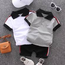 2021New Summer Cotton Baby Boy Clothing Sets Formal Infant Birthday Party Clothes Suit T-shirt+Pant Children's Clothes Sets 2024 - buy cheap