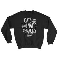 ZBBRDD Cats Naps and Snacks Graphic Sweatshirt Kawaii Fall Long Pullovers Mom Life Casual Cotton Mother Women Clothing Drop Ship 2024 - buy cheap