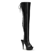 botas feminina sexy black white summer leather high heel platform boots thigh high back lace up peep toe botines mujer 2020 2024 - buy cheap